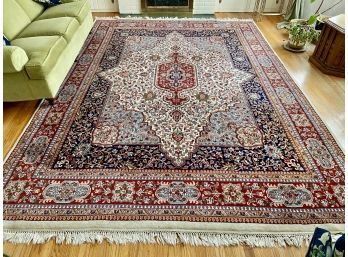Wool Hand Knotted Mori Tabriz Oriental Carpet