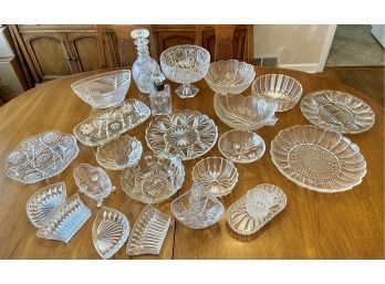 Cut And Pressed Glass Lot