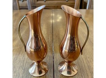Two Delicate Small Copper Vessels