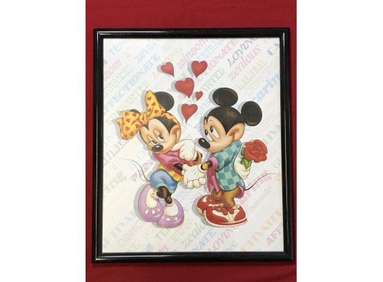 Framed Mickey & Minnie Print