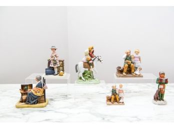 Six Norman Rockwell Figurines
