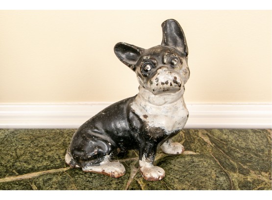 Cute Antique Cast Iron Dog Figure