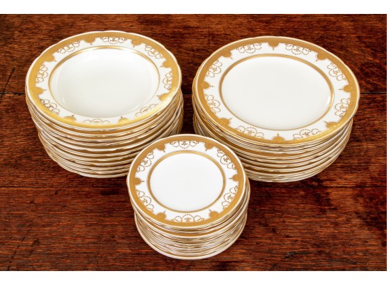 Phenomenal Raised Gold Tiffany & Co. Partial Dinner Service