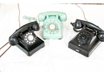(3) Vintage Rotary Telephones