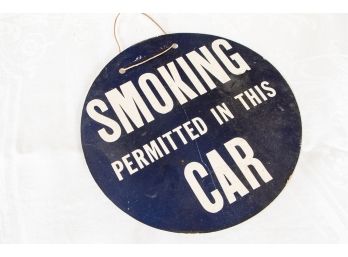 Vintage Cardboard Double-sided “No Smoking” Sign