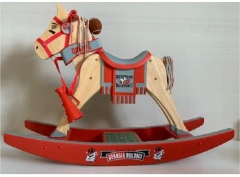 Awesome Georgia Bulldogs Rocking Horse ~ Great Quality ~ Solid Wood