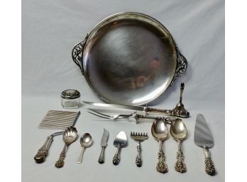 Sterling Silver Platter And Serving Pieces (14)