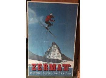 Vintage Zermat Skiing Poster