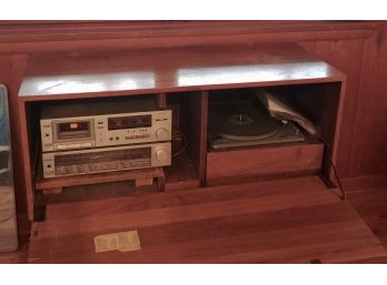 Custom Cherry Stereo Cabinet W/ELAC Miracord 10 & Onkyo Components