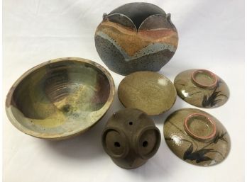 Lot Of Artist Pottery Pieces (6)