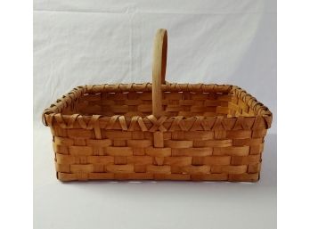 Hand Crafted Market Basket, Signed