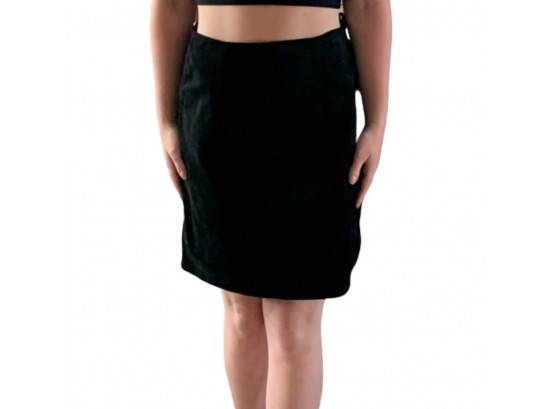 Black Suede Skirt, Size 12 - NWT!!