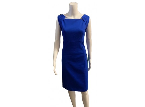 Tahari Royal Blue Zip Back Dress, Size 12