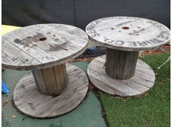 Large Wood Wire Spools