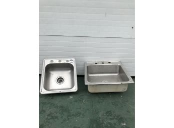 Two Used Stainless Steel Sinks