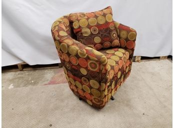 Contemporary Styled Upholstered Swivel Chair