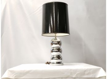 Retro Mid Century Modern Chrome Orb Electric Table Lamp