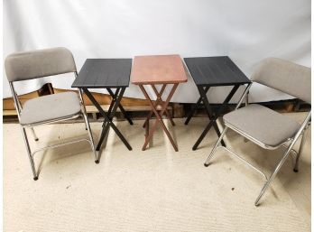 Mixed Lot Folding Snack Tables & Chairs