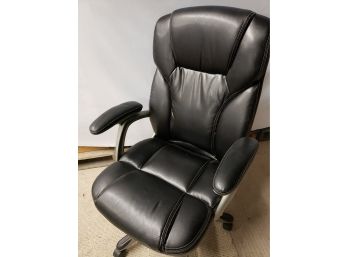Adjustable Faux Black Leather Office/Desk Chair