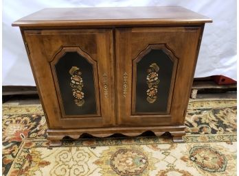 Vintage Traditional Style Two Door Record Album Storage Cabinet (A)