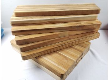 Lot Of Eight New Assorted Sized Wood Cutting Boards -See Desc For Sizes