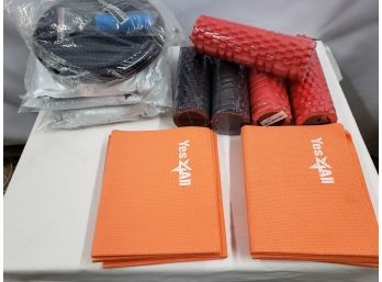 Lot Yoga Mat, Foam Roller And Stability Disc's