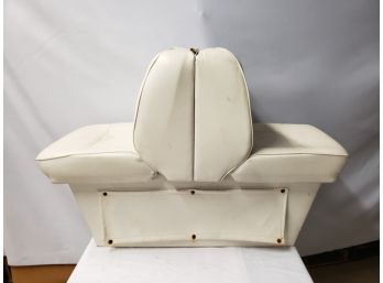 Off White Back To Back Reclining Boat Seat