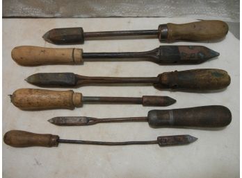 Six Antique Soldering Irons