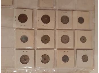 67 Carded Foreign Coins, Some Silver