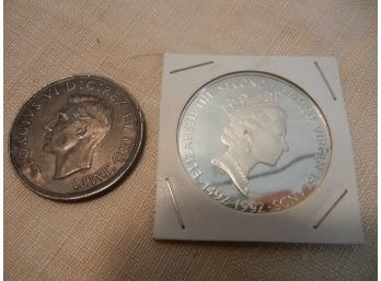 1939 Canadian Silver Dollar +1oz.999 British Virgin Island