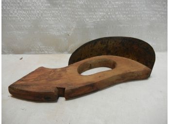 Wood And Metal Scraper In Wood Caddy