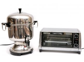 Black & Decker Chrome Toast-R-Oven + Farberware Automatic 12-36 Cup Coffee Urn