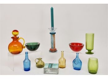 Kosta Boda Kjell Engman Candle Holder, Jennifer Lenel Jewelry Box,  Hand Blown Colorful Glass And More