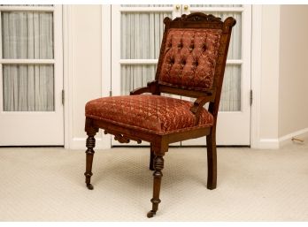 Antique Eastlake Carved Wood Chair