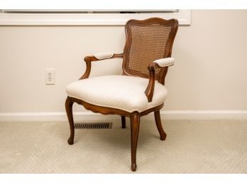 Hekman Upholstered Wood Chair With Cane Backing