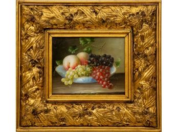 Signed Jackson Still Life Fruit Oil On Canvas Painting