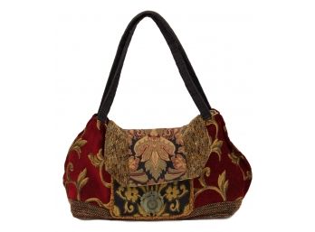 Tapestry Bag With A Jade Button