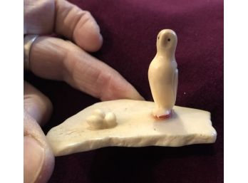 TINY Bone & Coral Bird Of Prey Sculpture