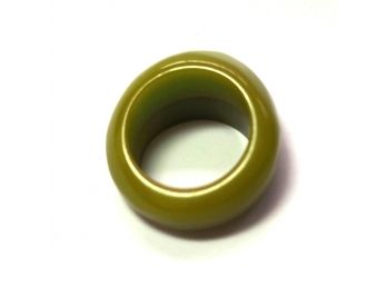 6.5 Shades Of Green Two-Toned Space-Age Plastic Ring