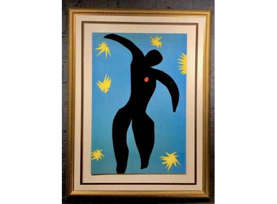 LARGE Amazing Vintage Empire Art Products (Miami) Henri Matisse Icarus Dancer Glossy Print On Board