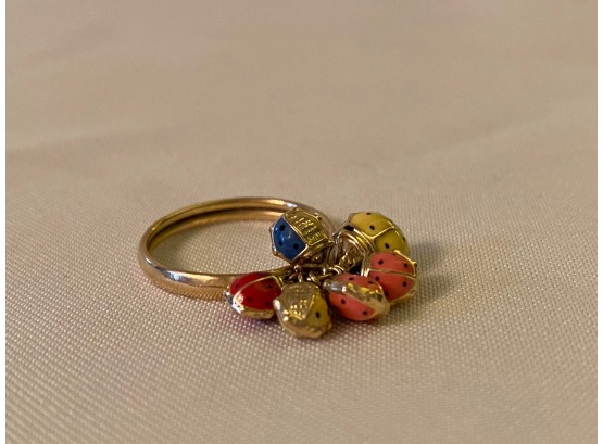 14K Gold Ladybug Ring