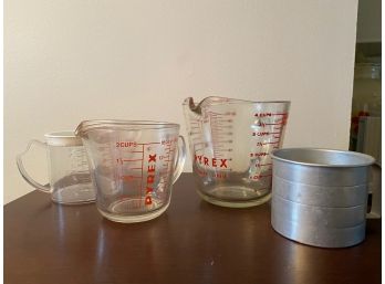 Collection Of Measuring Cups Including Pyrex