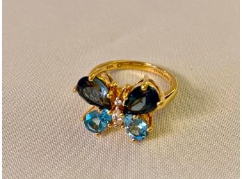 Sterling Silver Ring With Semi-Precious Stones