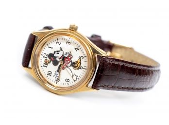 Disney Minnie Mouse Watch With Leather Band