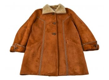 Vintage Elisa Sori Italian Leather Shearling Jacket