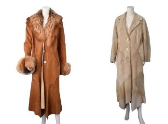 REDI Italian Reversible Shearling Coat With Removable Fur Collar And Cuffs