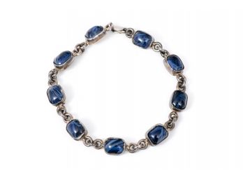 Sterling Silver Lapis Lazuli Bracelet