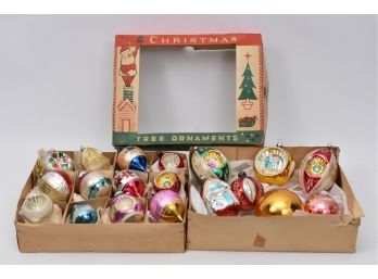 Two Boxes Of Vintage Christmas Ornaments