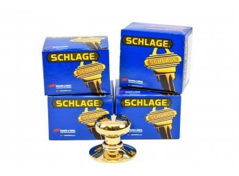 NEW! Set Of Four - Schlage Single Dummy Door Knobs