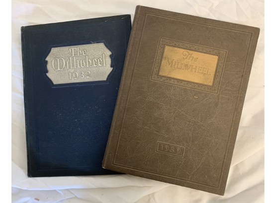 Two Yearbooks Millwheel 1929 & 1932